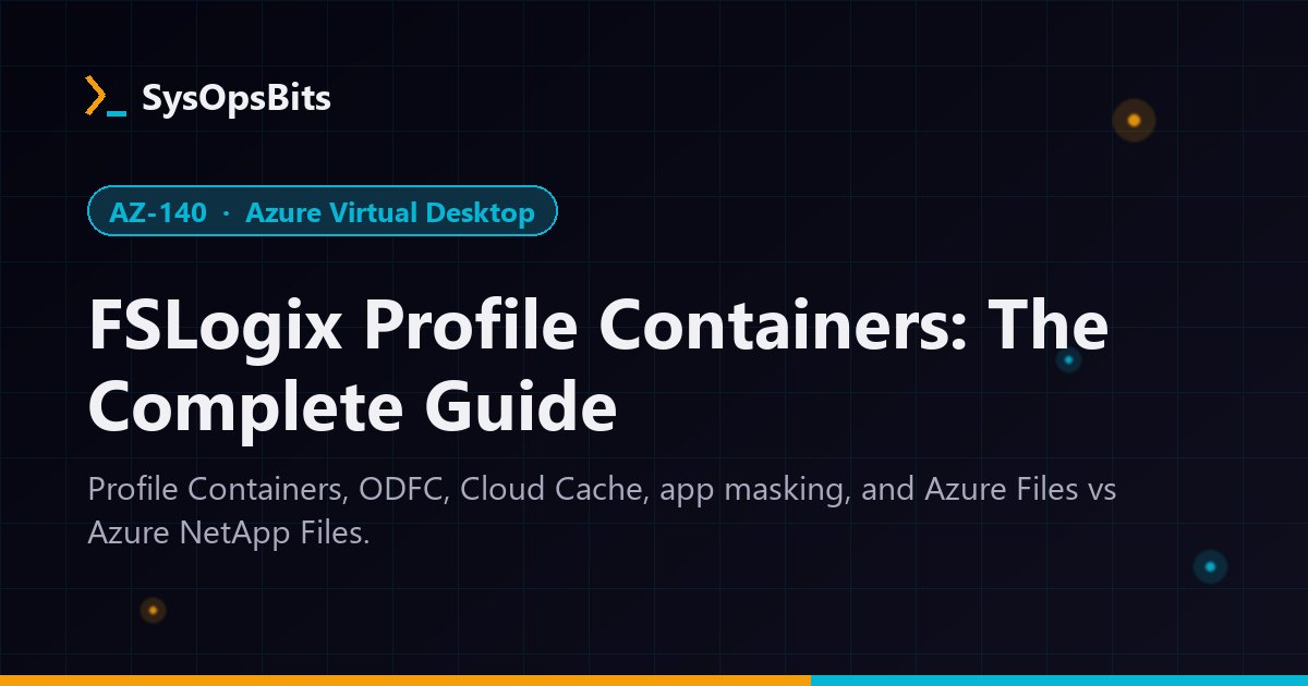 FSLogix profile containers attached from Azure Files to AVD session hosts